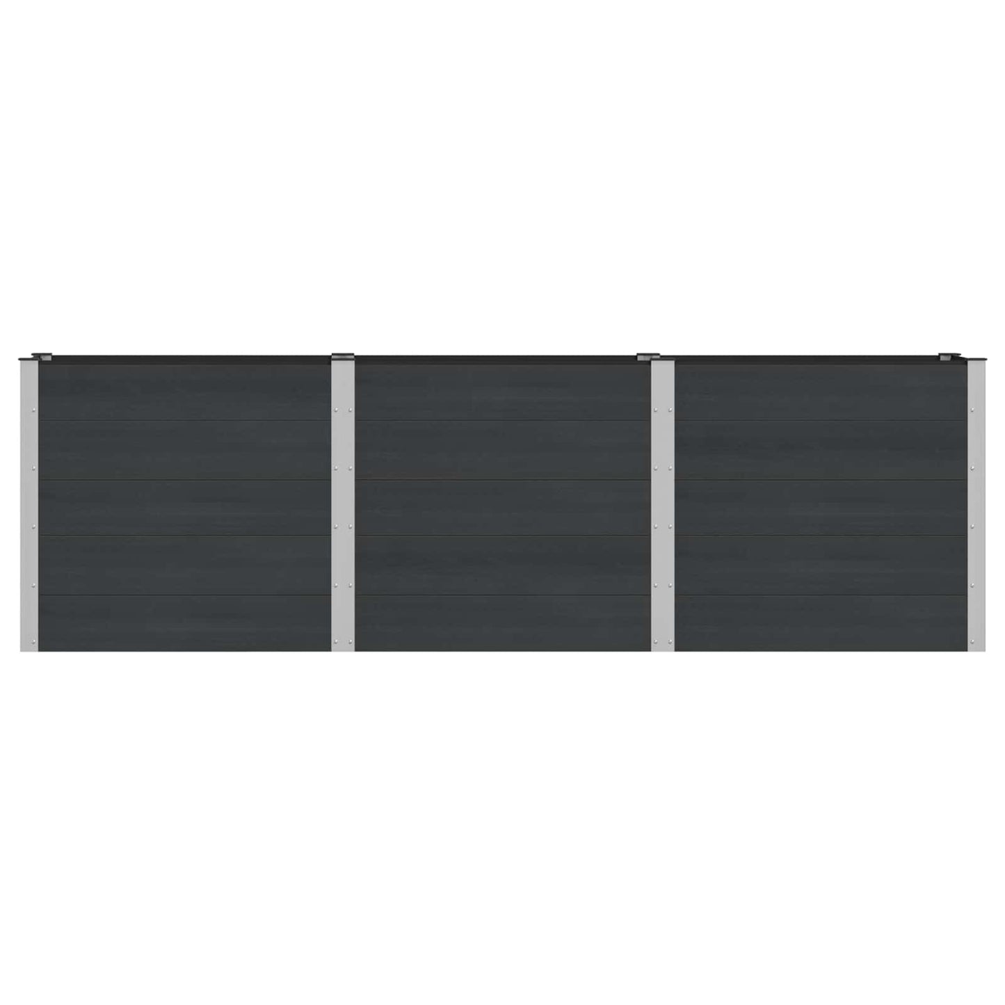 Letto rialzato da giardino Nero 300 x 50 x 91 cm | homemem39