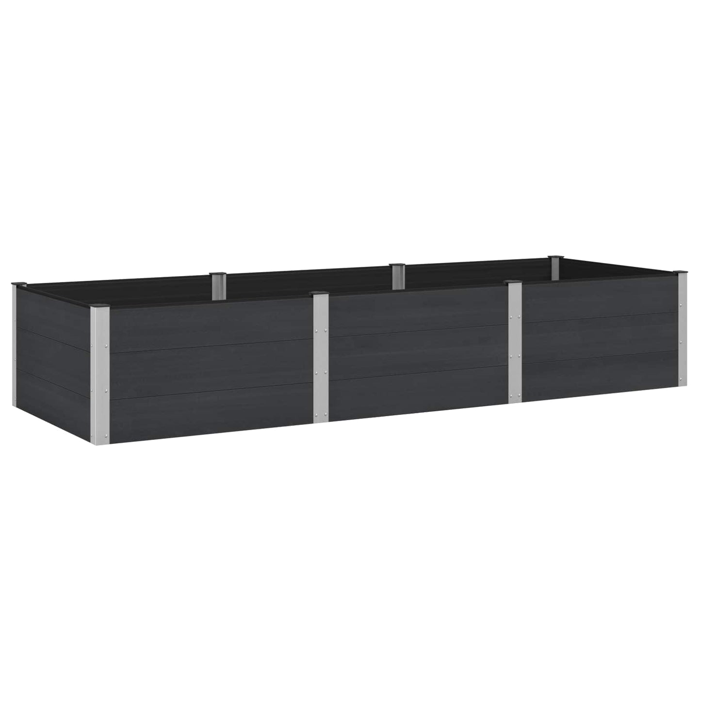 Letto rialzato da giardino Nero 300 x 100 x 54 cm | homemem39
