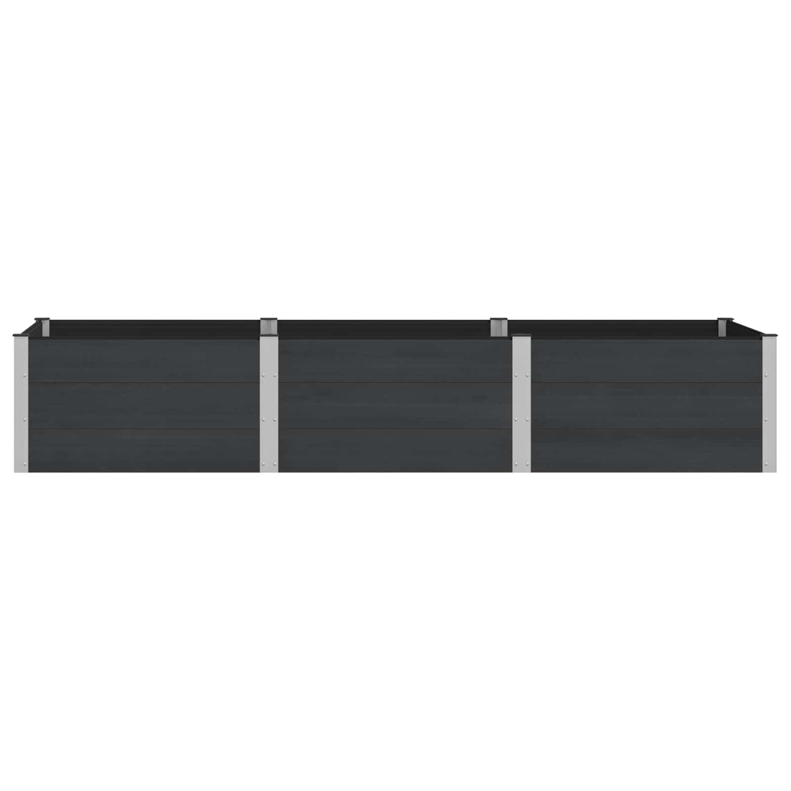 Letto rialzato da giardino Nero 300 x 100 x 54 cm | homemem39