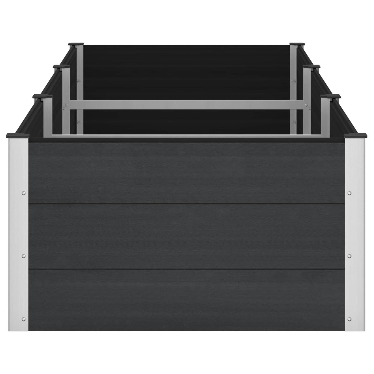 Letto rialzato da giardino Nero 300 x 100 x 54 cm | homemem39
