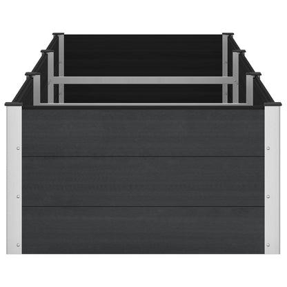 Letto rialzato da giardino Nero 300 x 100 x 54 cm | homemem39