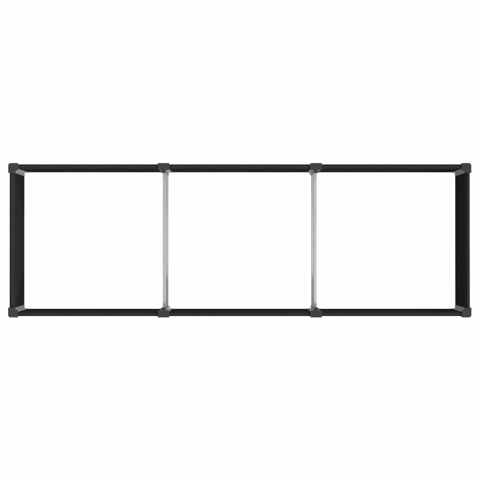 Letto rialzato da giardino Nero 300 x 100 x 54 cm | homemem39
