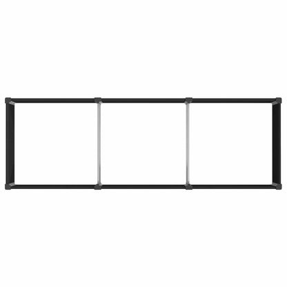 Letto rialzato da giardino Nero 300 x 100 x 54 cm | homemem39