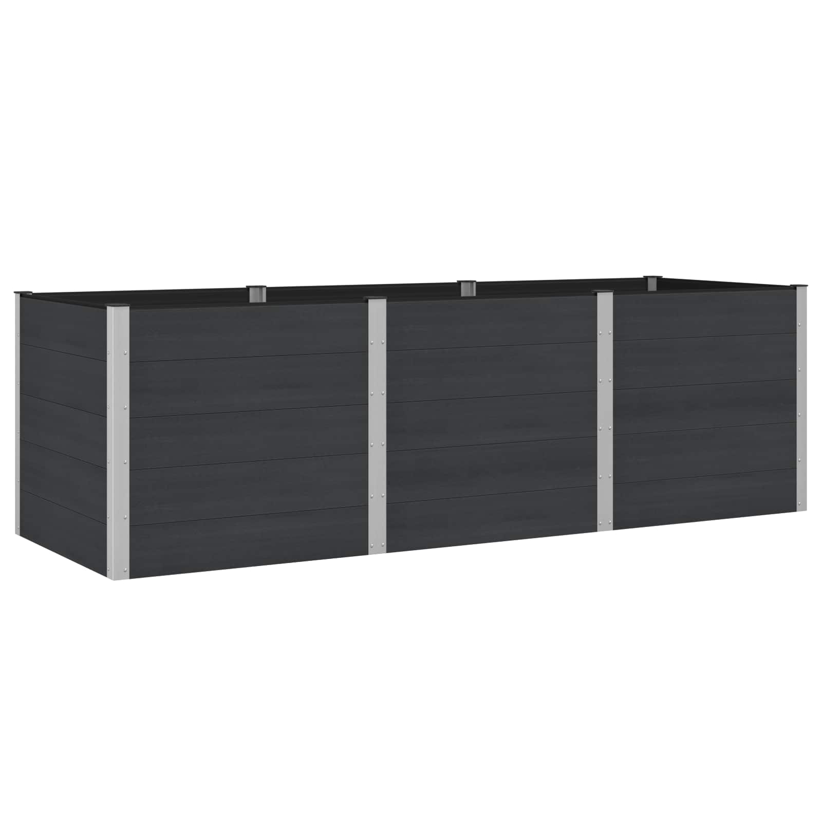 Letto rialzato da giardino Nero 300 x 100 x 91 cm | homemem39