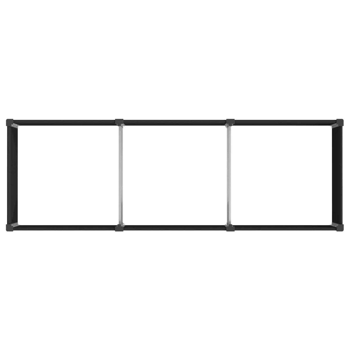 Letto rialzato da giardino Nero 300 x 100 x 91 cm | homemem39