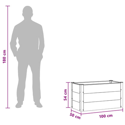 Letto rialzato da giardino Marrone 100 x 50 x 54 cm | homemem39