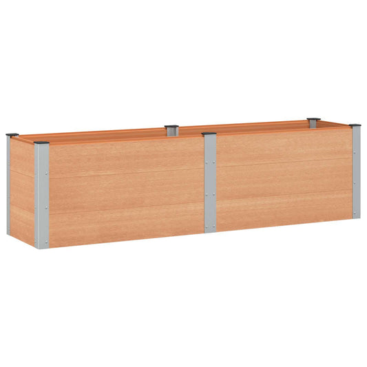 Letto rialzato da giardino Marrone 200 x 50 x 54 cm | homemem39