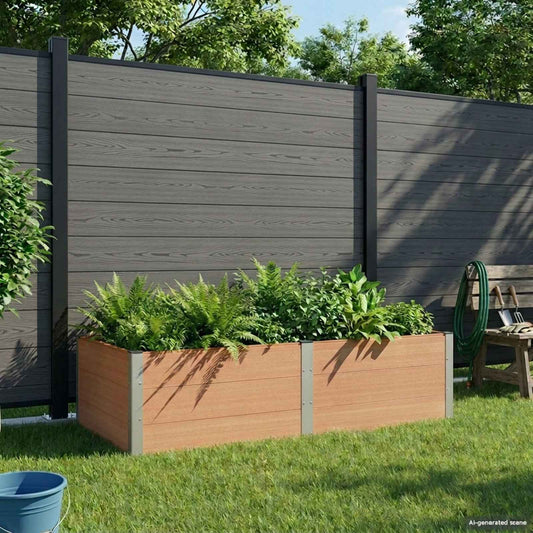 Letto rialzato da giardino Marrone 200 x 100 x 54 cm | homemem39