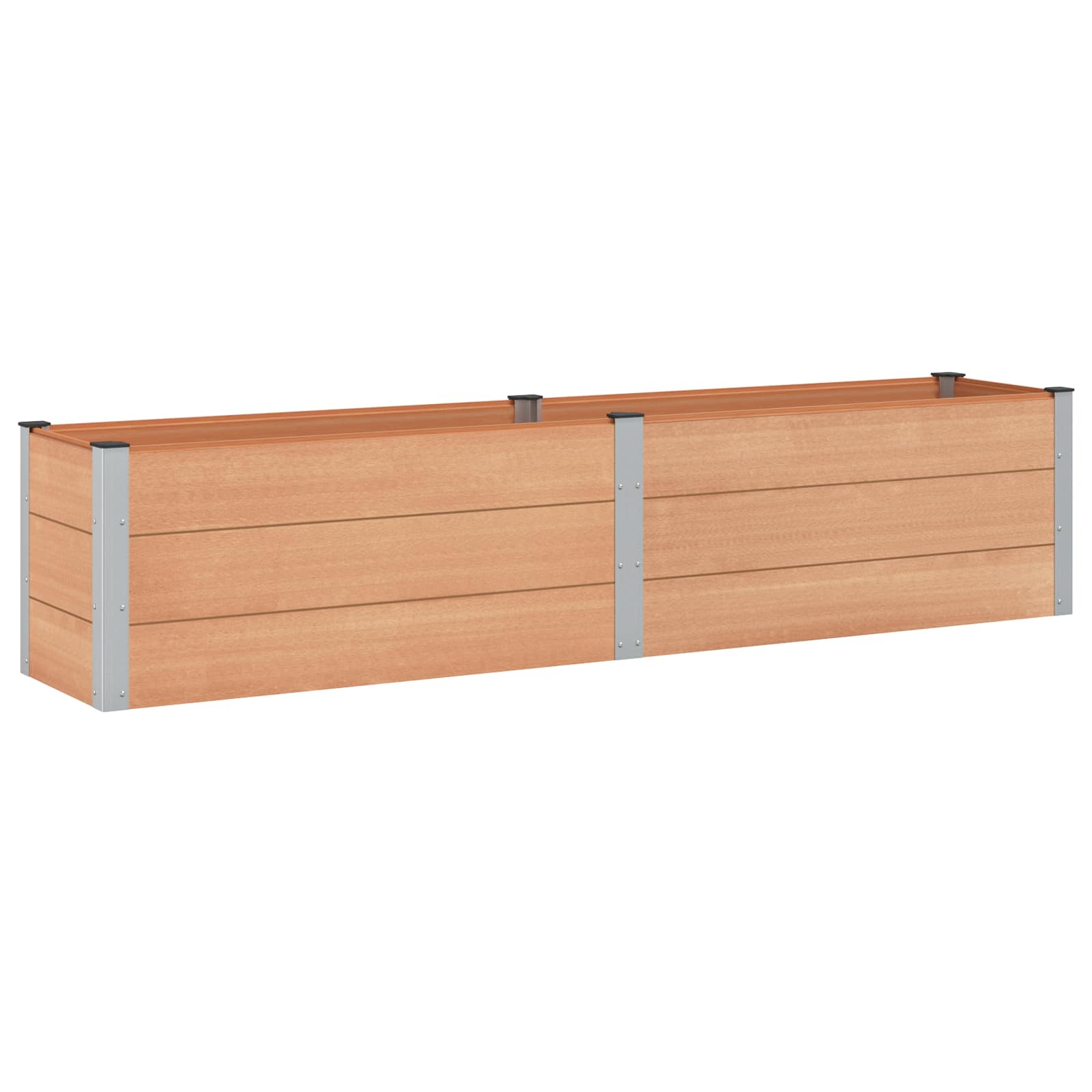 Letto rialzato da giardino Marrone 250 x 50 x 54 cm | homemem39