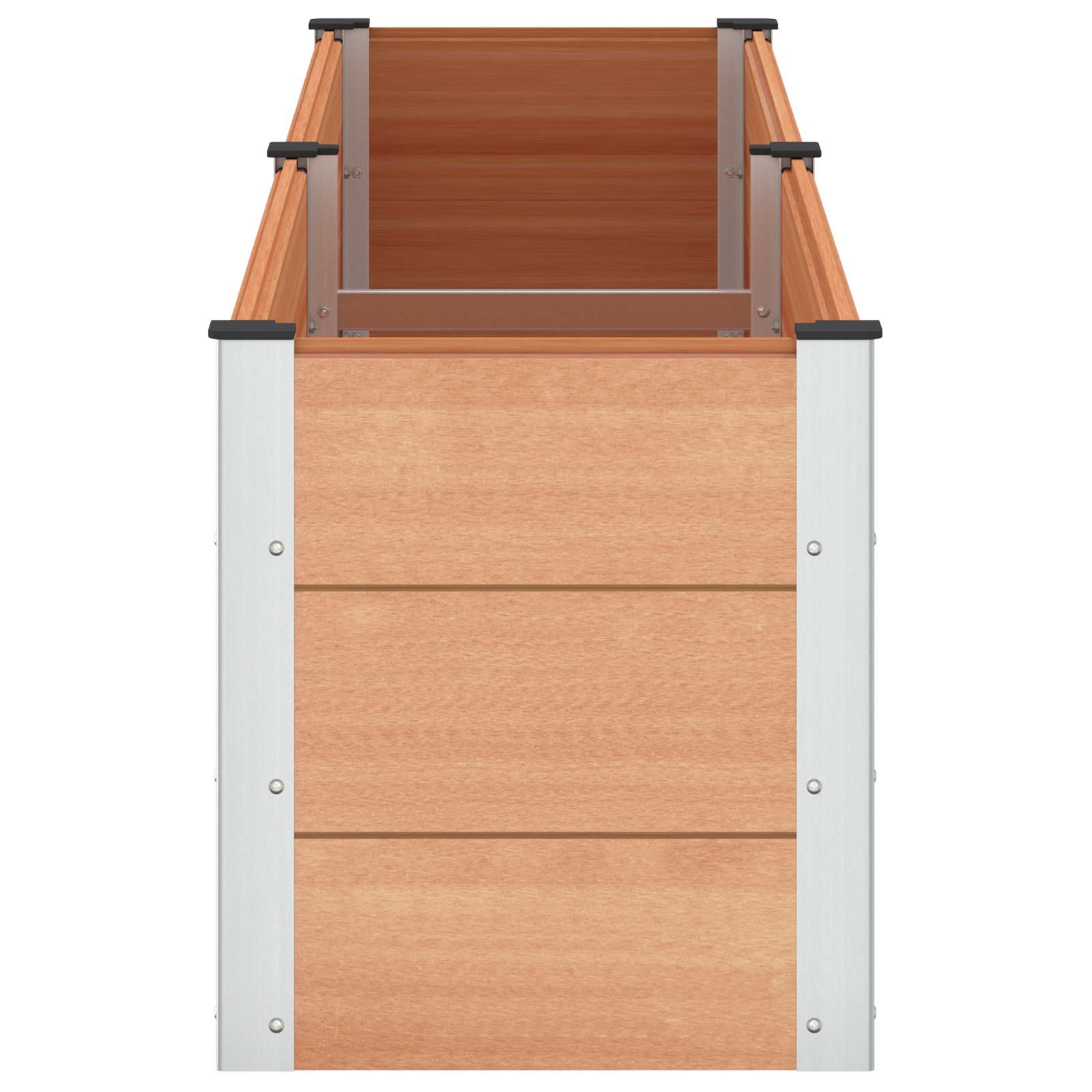 Letto rialzato da giardino Marrone 250 x 50 x 54 cm | homemem39