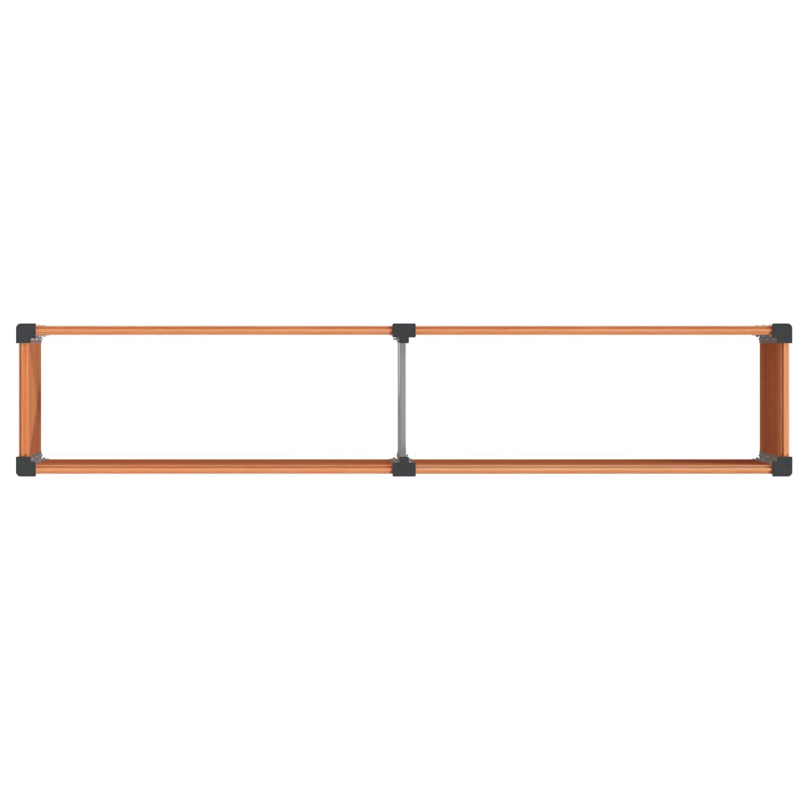 Letto rialzato da giardino Marrone 250 x 50 x 54 cm | homemem39