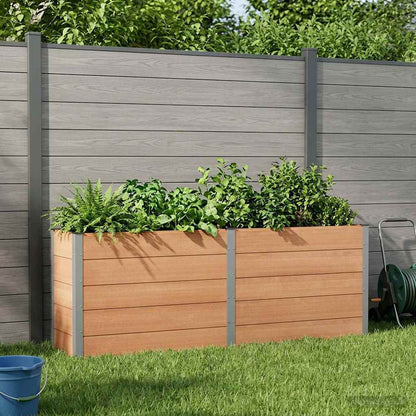 Letto rialzato da giardino Marrone 250 x 50 x 91 cm