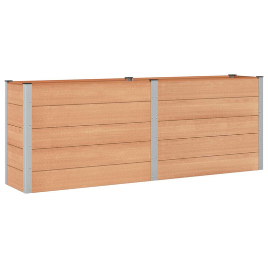 Letto rialzato da giardino Marrone 250 x 50 x 91 cm | homemem39