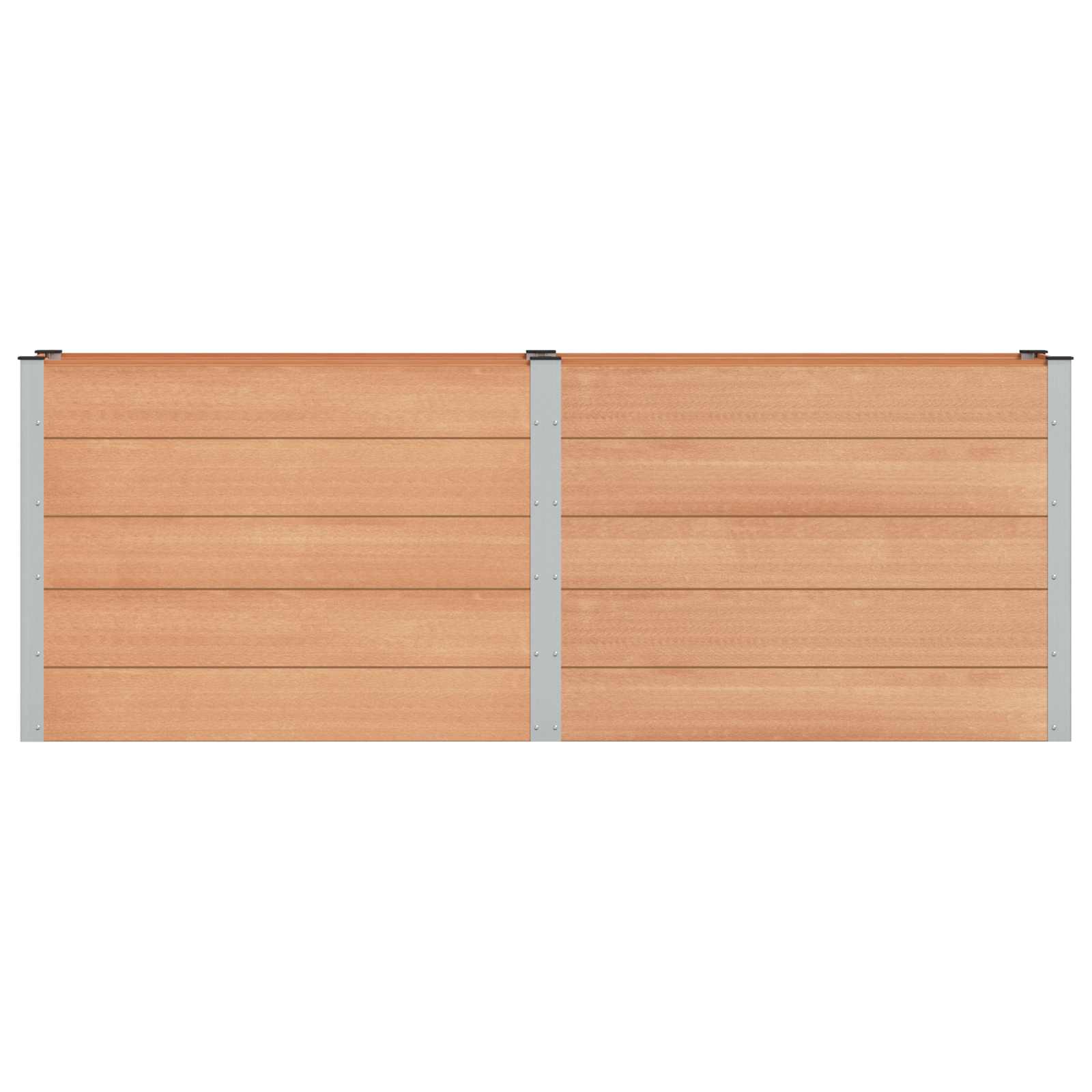 Letto rialzato da giardino Marrone 250 x 50 x 91 cm | homemem39