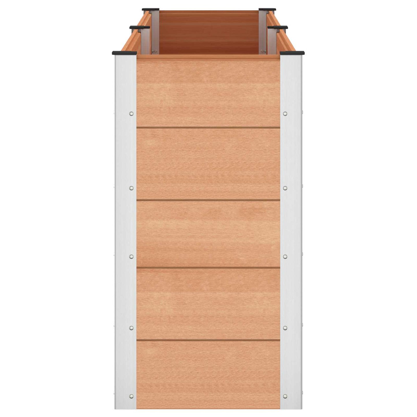 Letto rialzato da giardino Marrone 250 x 50 x 91 cm | homemem39