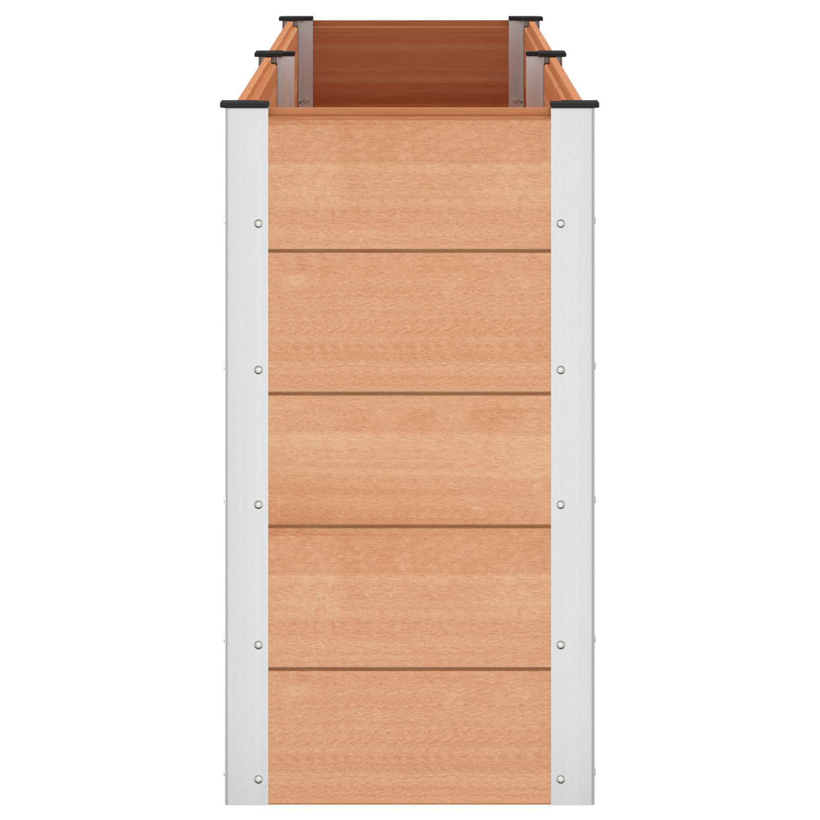 Letto rialzato da giardino Marrone 250 x 50 x 91 cm | homemem39