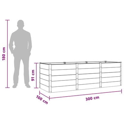 Letto rialzato da giardino Marrone 300 x 100 x 91 cm | homemem39