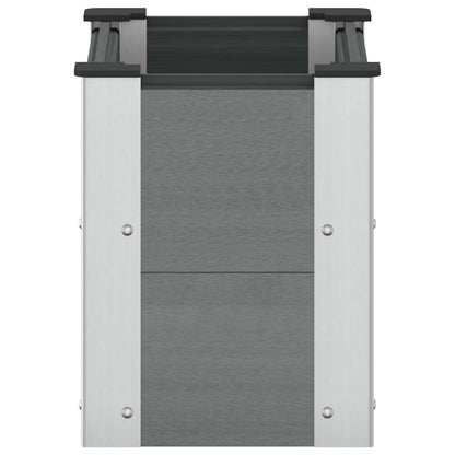 Letto rialzato da giardino Grigio 50 x 30 x 36 cm | homemem39