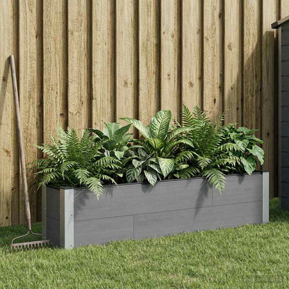 Letto rialzato da giardino Grigio 150 x 30 x 36 cm