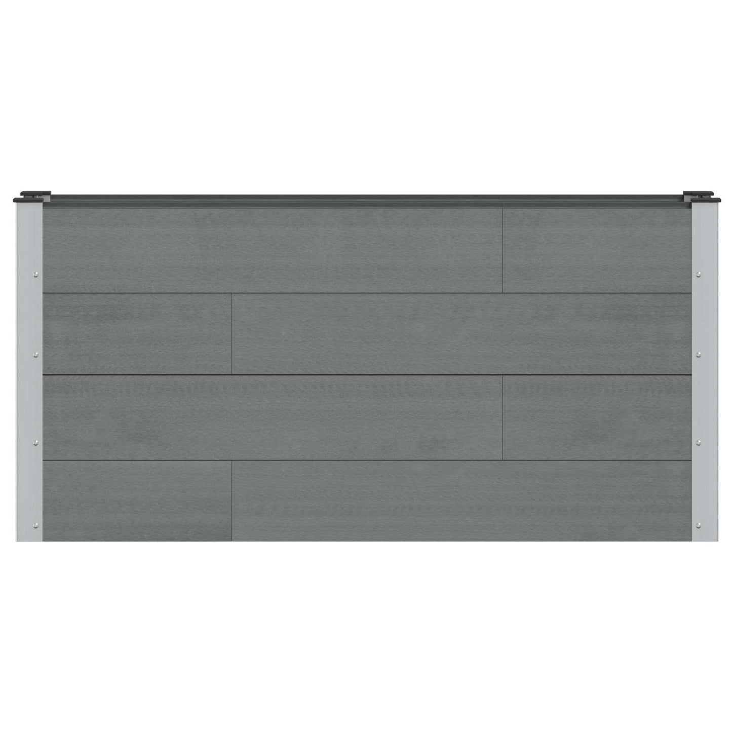 Letto rialzato da giardino Grigio 150 x 30 x 72 cm