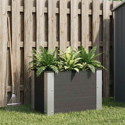 Letto rialzato da giardino Nero 50 x 30 x 36 cm