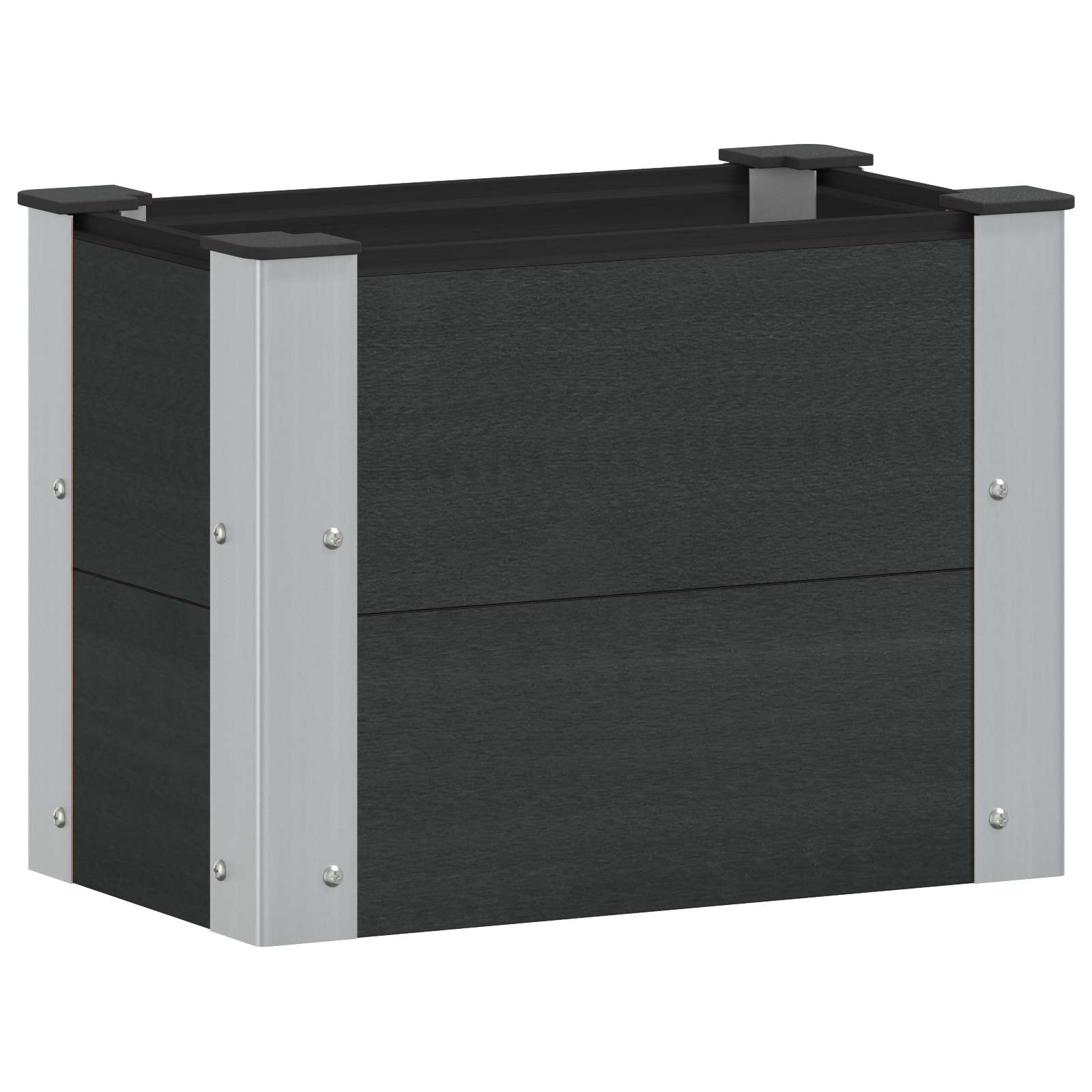 Letto rialzato da giardino Nero 50 x 30 x 36 cm | homemem39