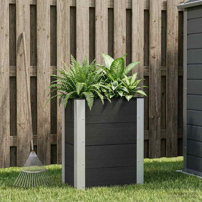Letto rialzato da giardino Nero 50 x 30 x 72 cm