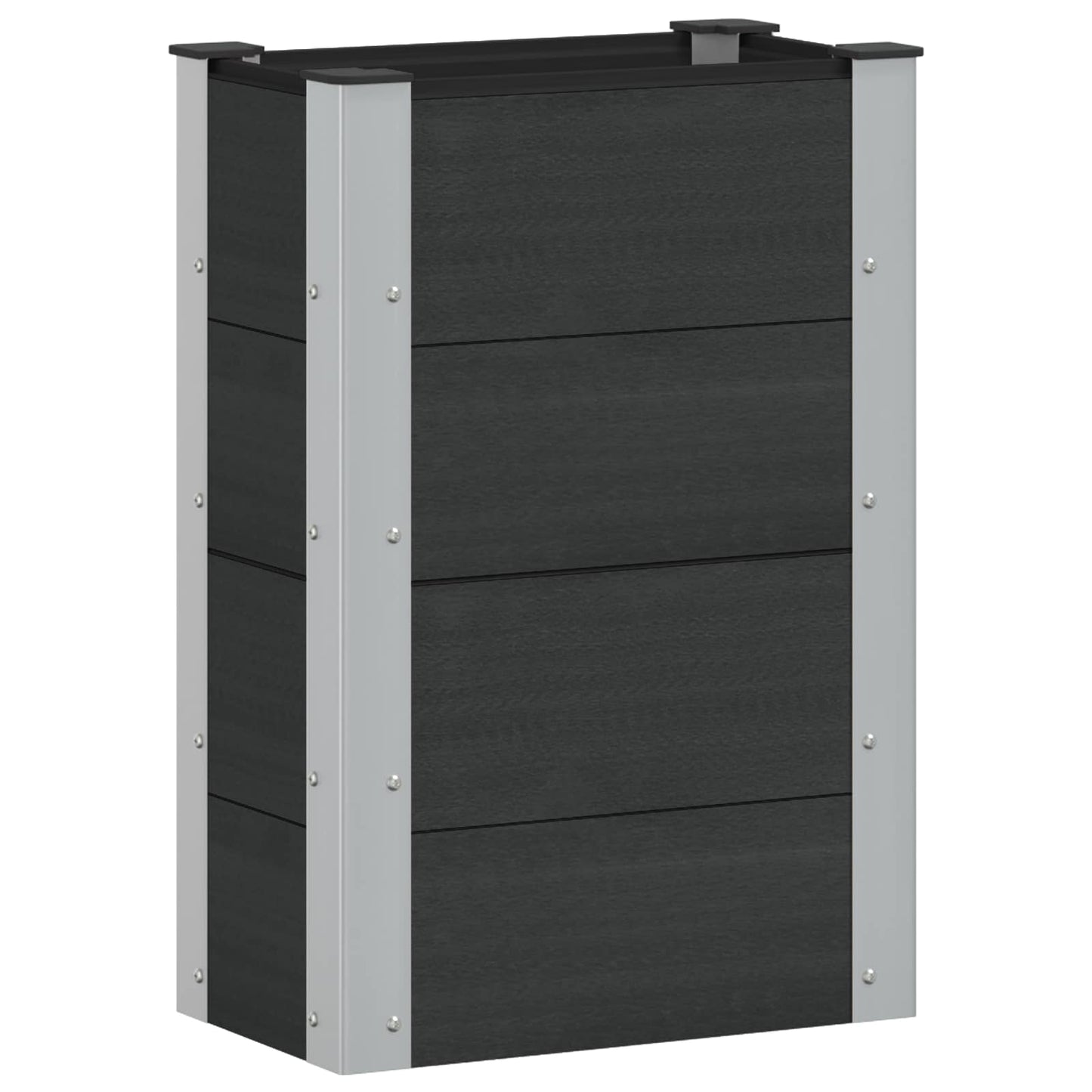 Letto rialzato da giardino Nero 50 x 30 x 72 cm | homemem39