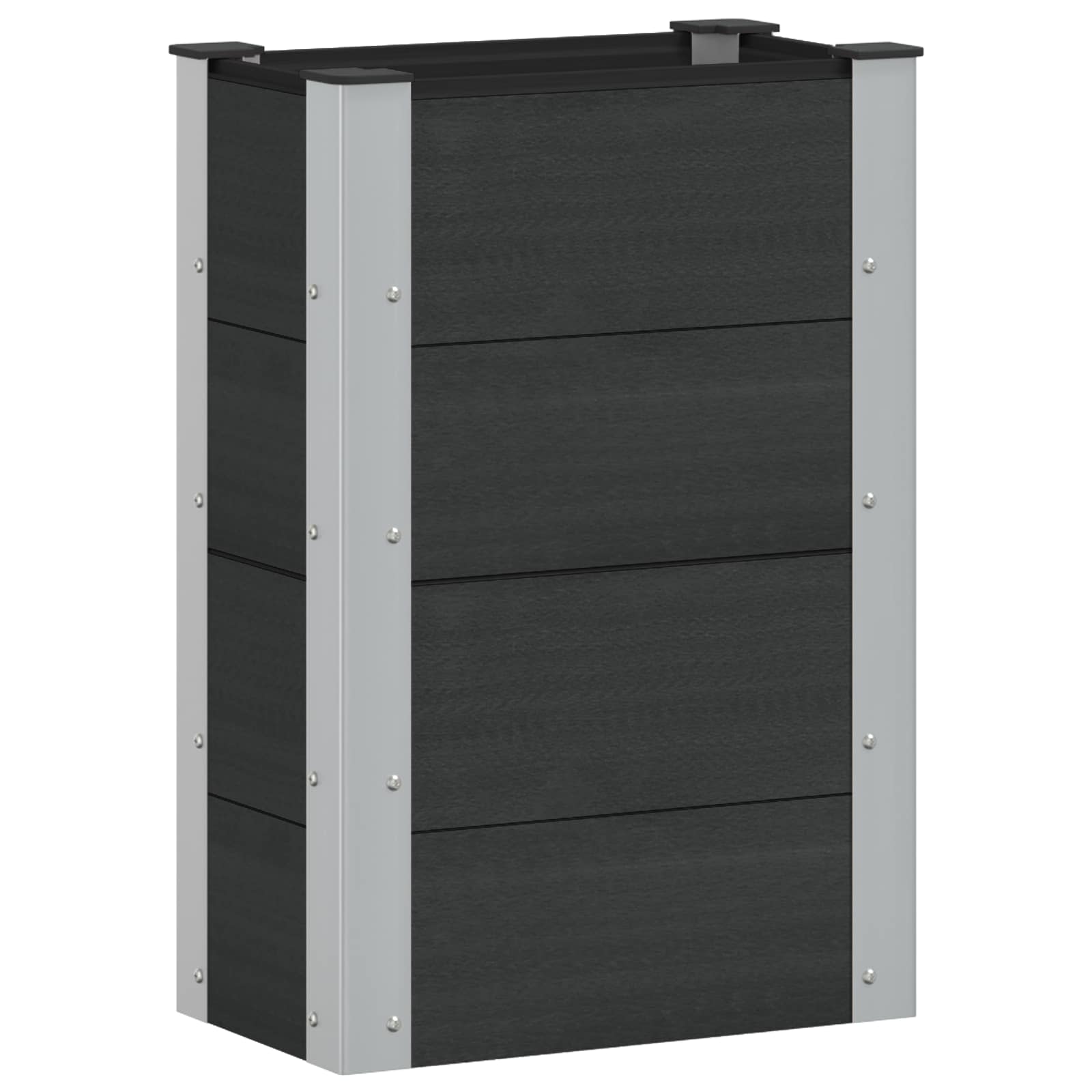 Letto rialzato da giardino Nero 50 x 30 x 72 cm | homemem39