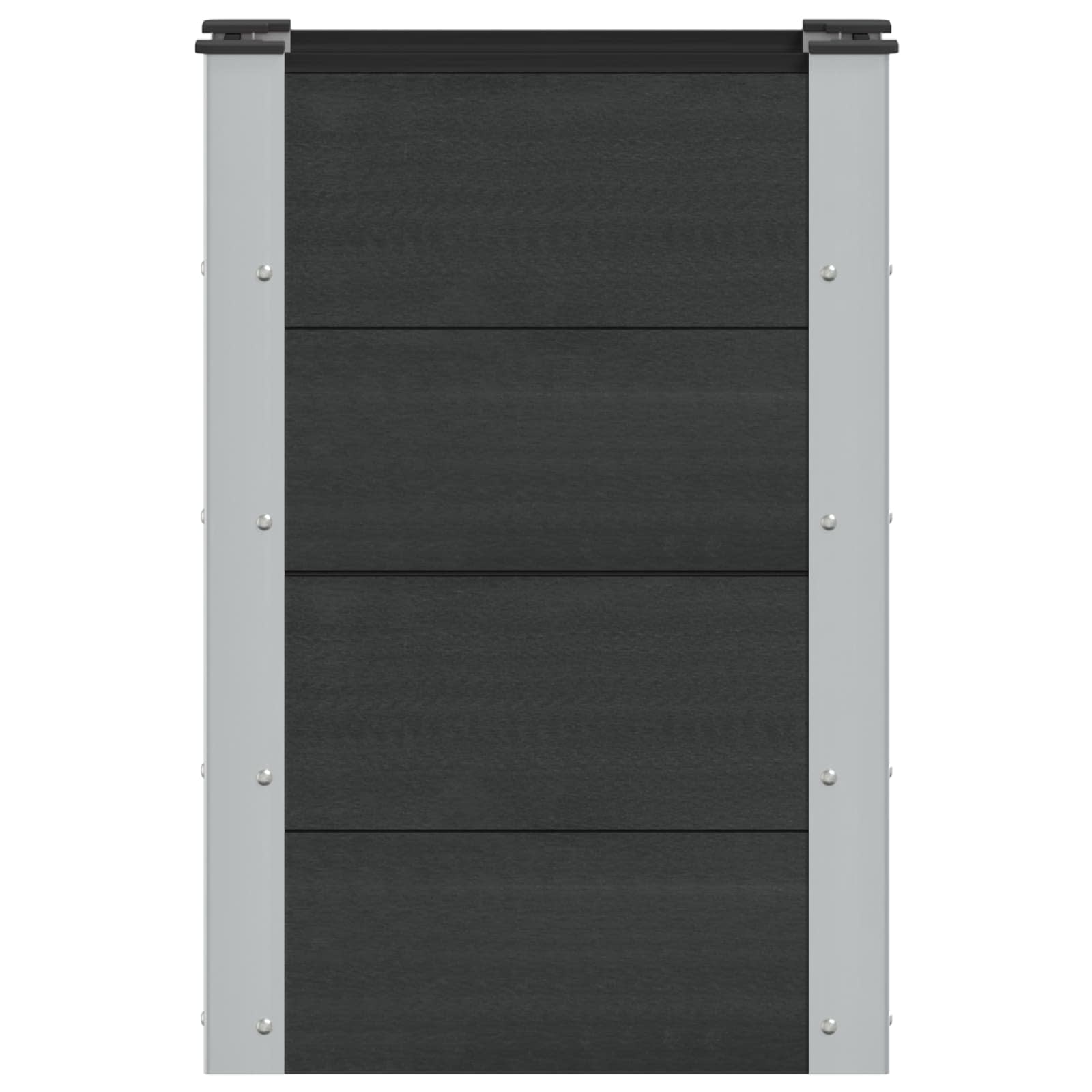 Letto rialzato da giardino Nero 50 x 30 x 72 cm | homemem39