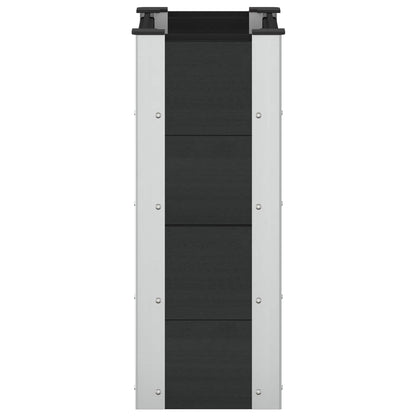 Letto rialzato da giardino Nero 50 x 30 x 72 cm | homemem39