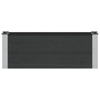 Letto rialzato da giardino Nero 100 x 30 x 36 cm