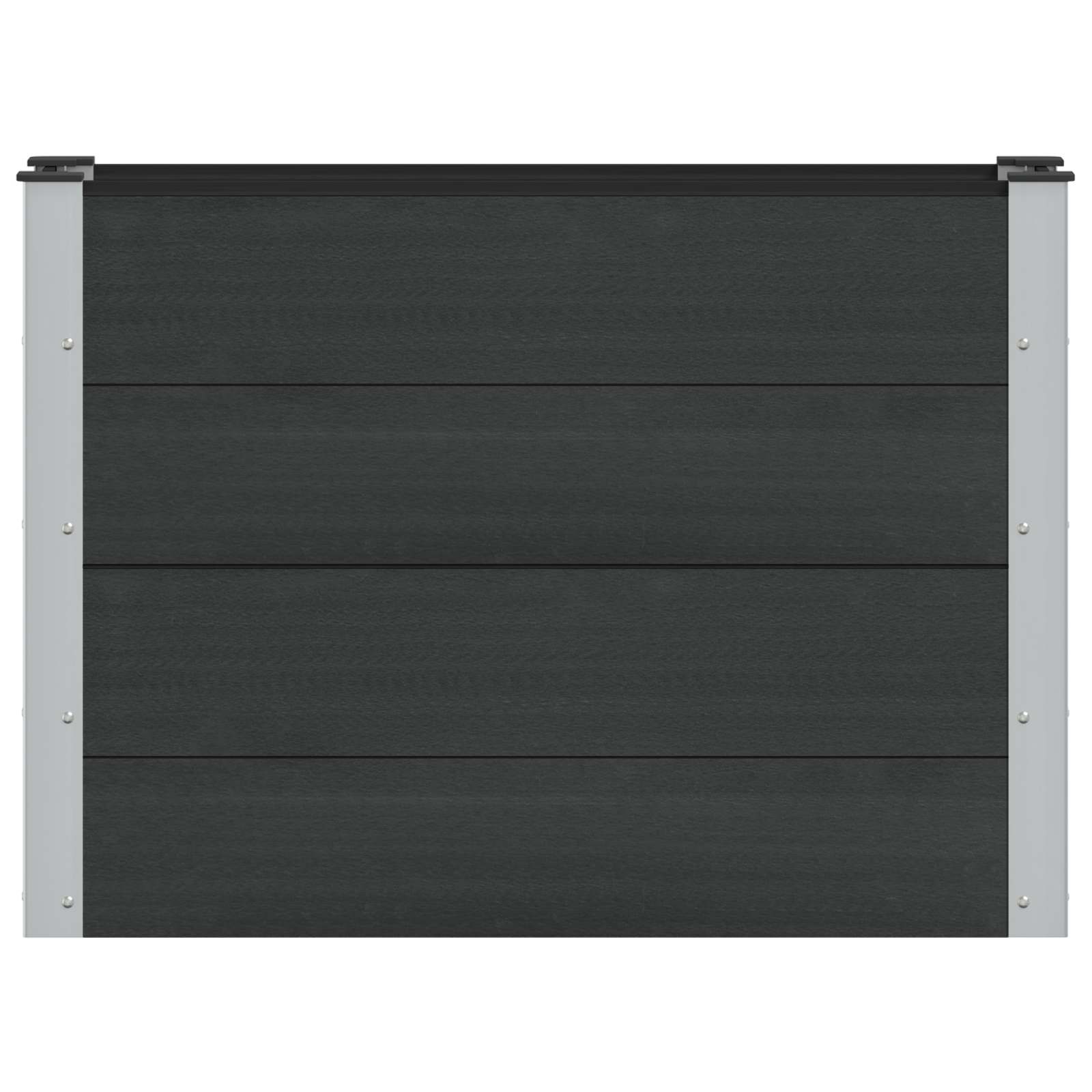 Letto rialzato da giardino Nero 100 x 30 x 72 cm | homemem39