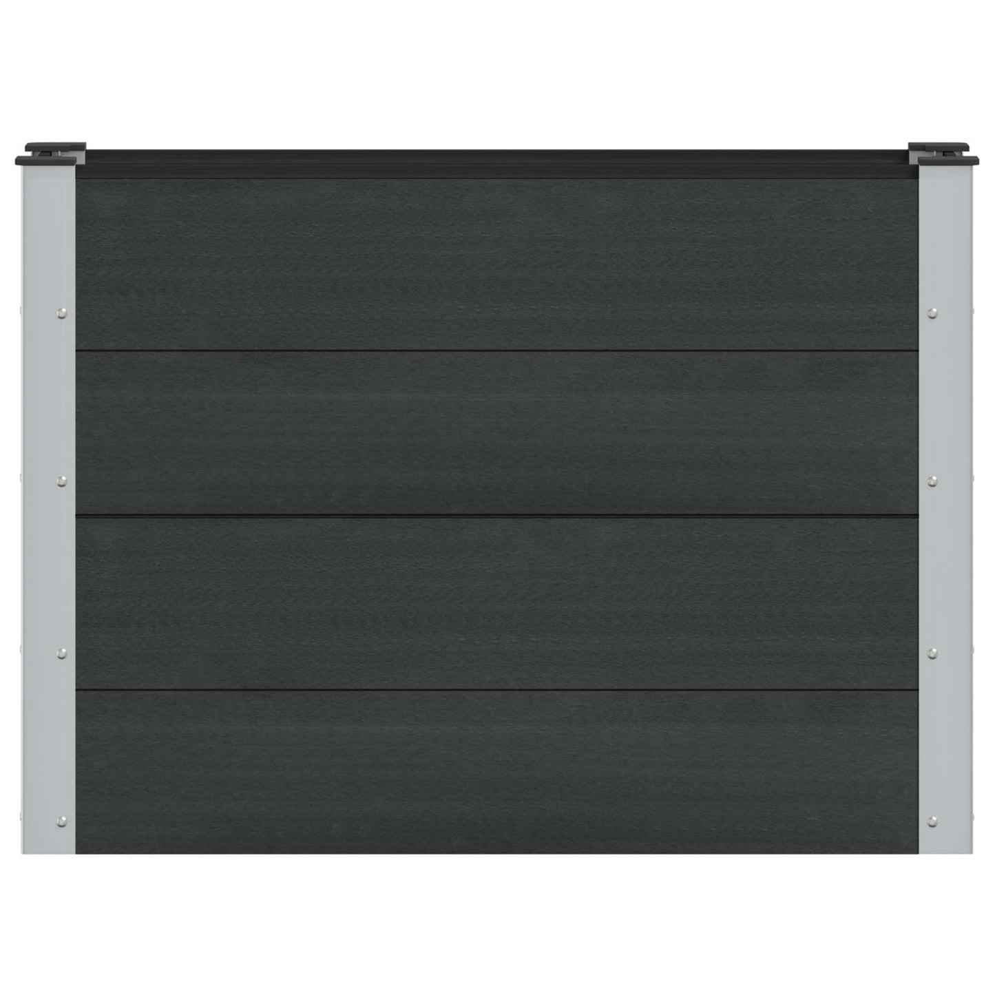 Letto rialzato da giardino Nero 100 x 30 x 72 cm
