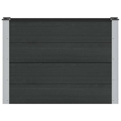 Letto rialzato da giardino Nero 100 x 30 x 72 cm