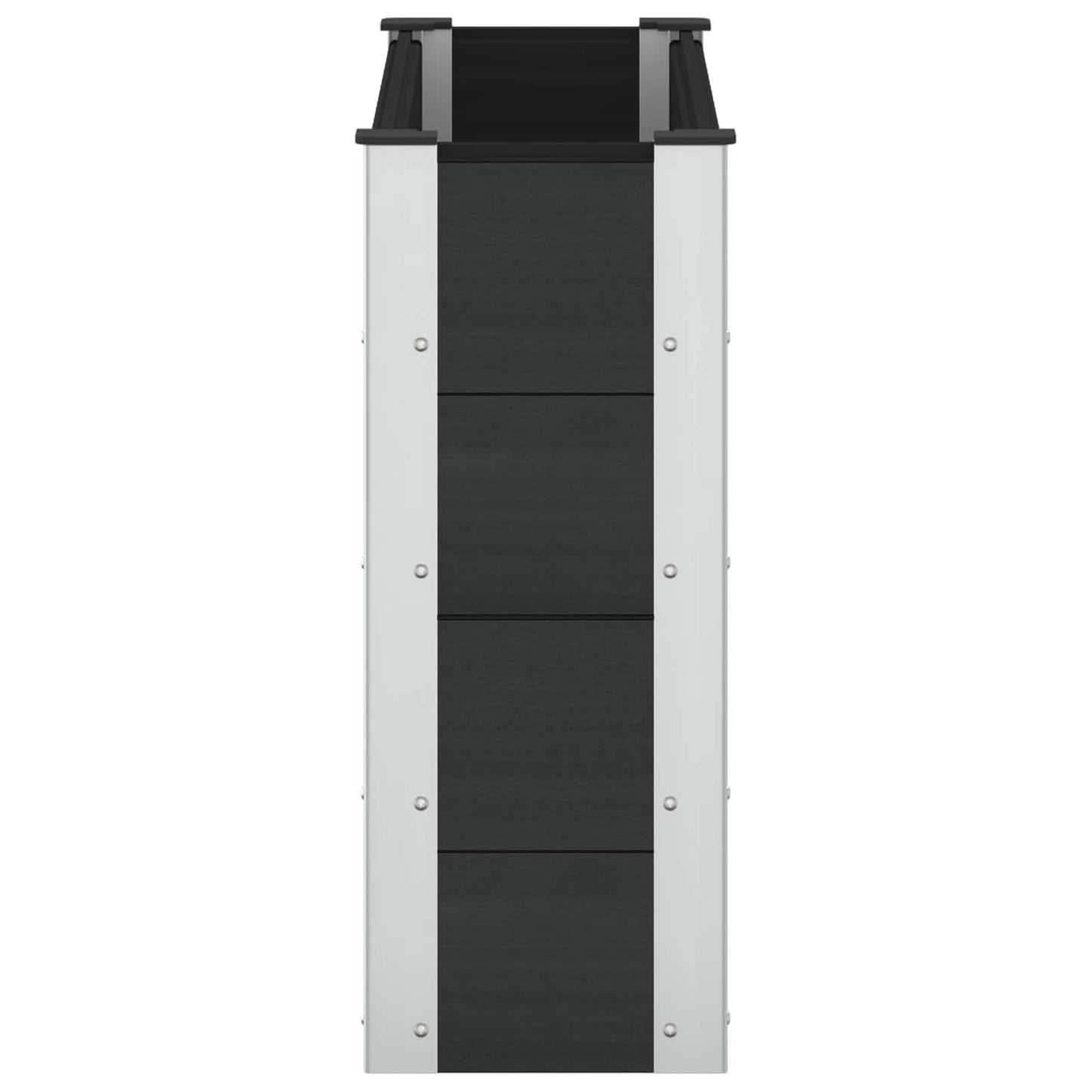 Letto rialzato da giardino Nero 100 x 30 x 72 cm | homemem39