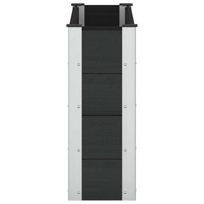 Letto rialzato da giardino Nero 100 x 30 x 72 cm | homemem39