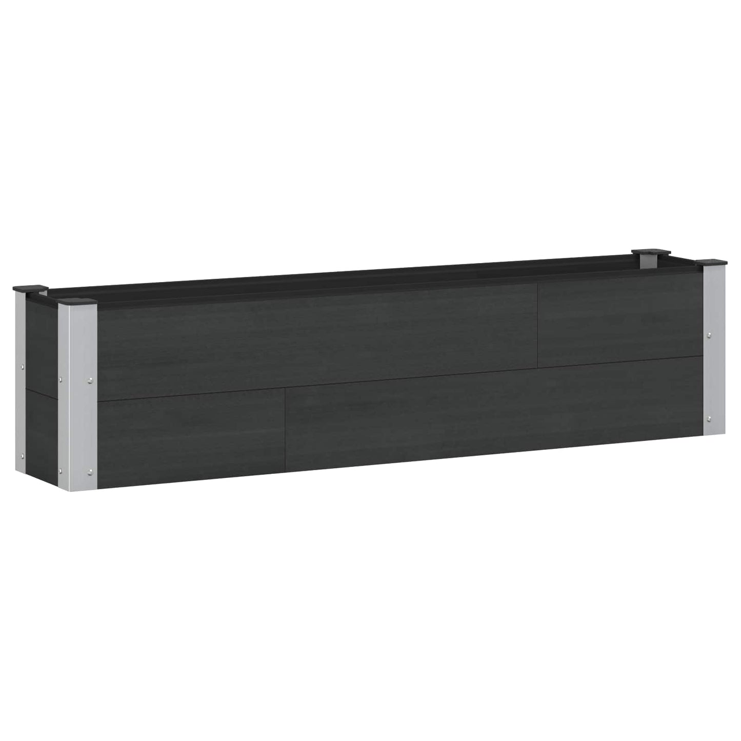 Letto rialzato da giardino Nero 150 x 30 x 36 cm | homemem39
