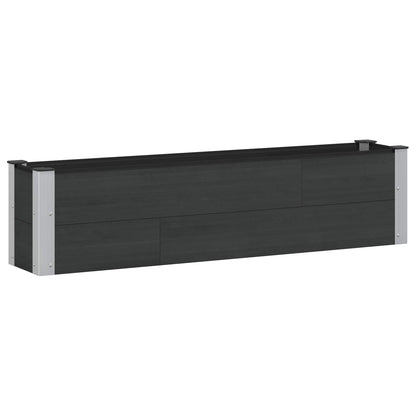 Letto rialzato da giardino Nero 150 x 30 x 36 cm | homemem39