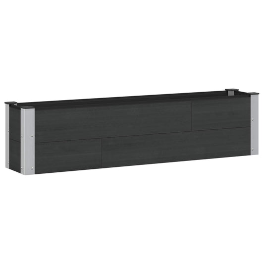 Letto rialzato da giardino Nero 150 x 30 x 36 cm | homemem39