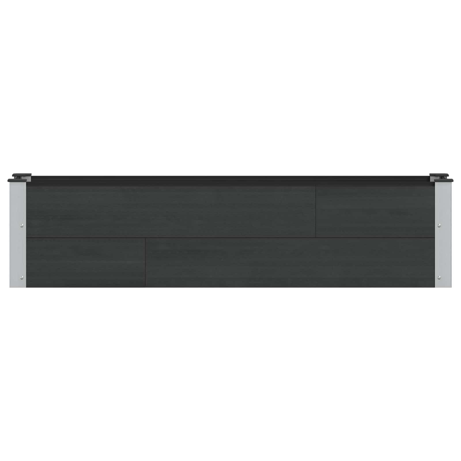 Letto rialzato da giardino Nero 150 x 30 x 36 cm | homemem39