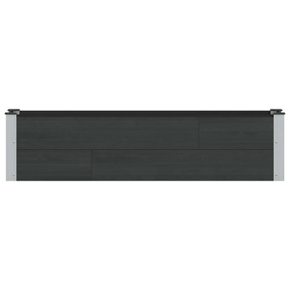 Letto rialzato da giardino Nero 150 x 30 x 36 cm | homemem39