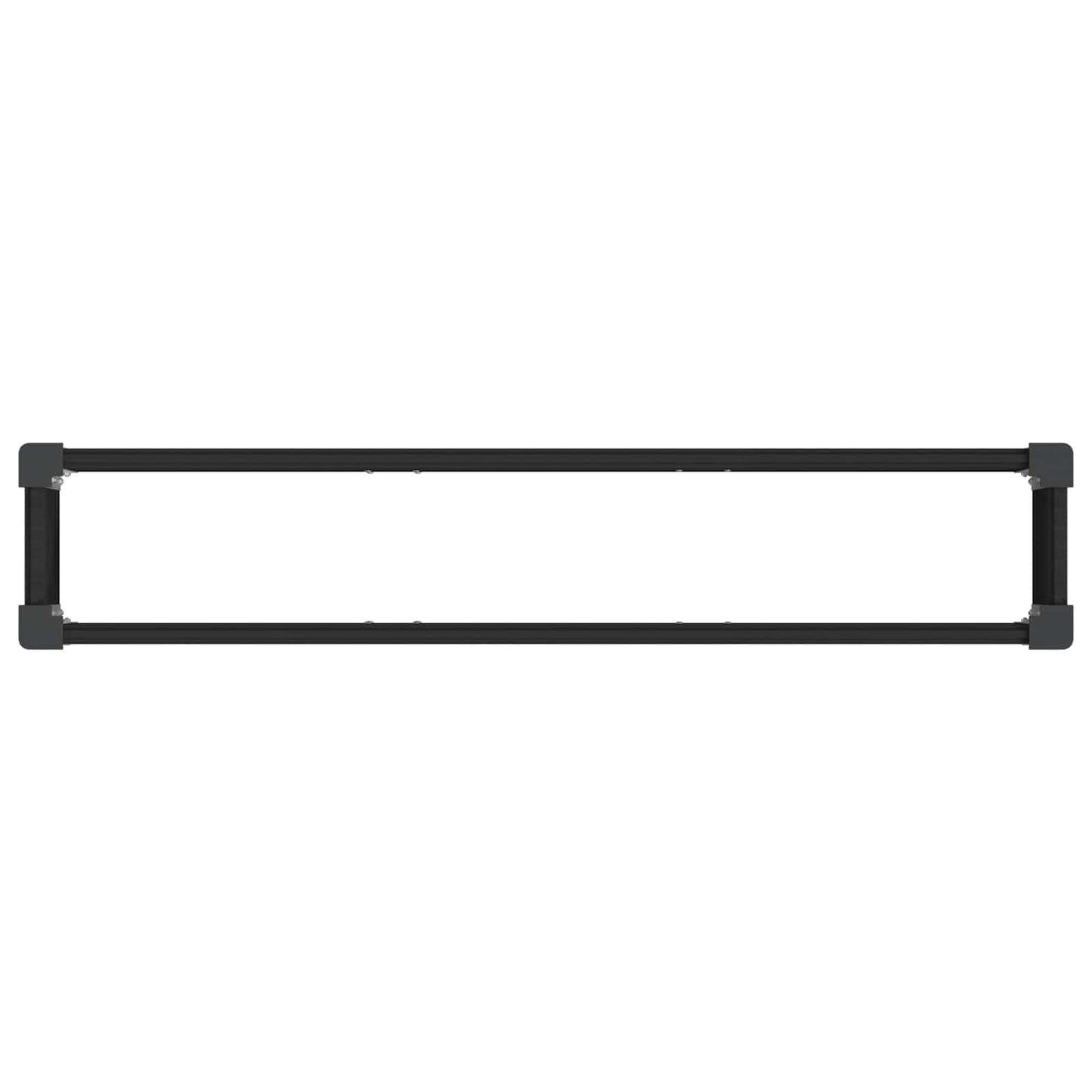 Letto rialzato da giardino Nero 150 x 30 x 36 cm | homemem39