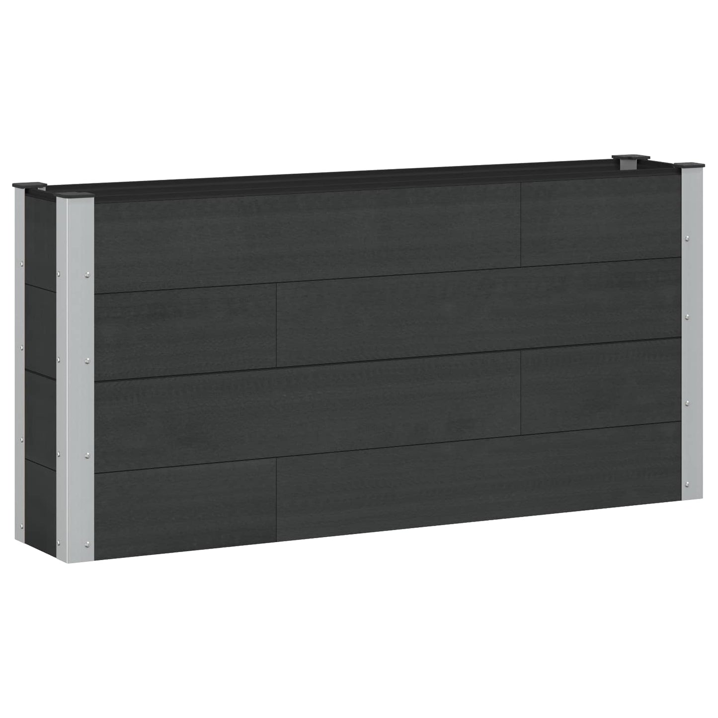 Letto rialzato da giardino Nero 150 x 30 x 72 cm | homemem39