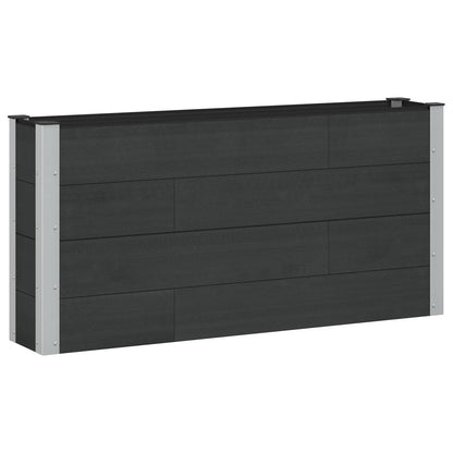 Letto rialzato da giardino Nero 150 x 30 x 72 cm | homemem39