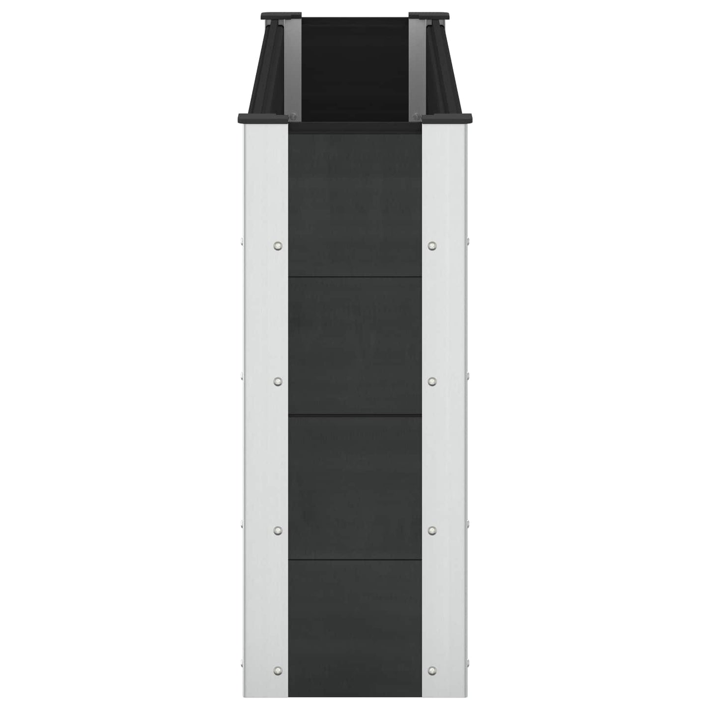 Letto rialzato da giardino Nero 150 x 30 x 72 cm | homemem39