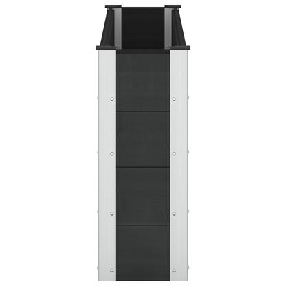 Letto rialzato da giardino Nero 150 x 30 x 72 cm | homemem39
