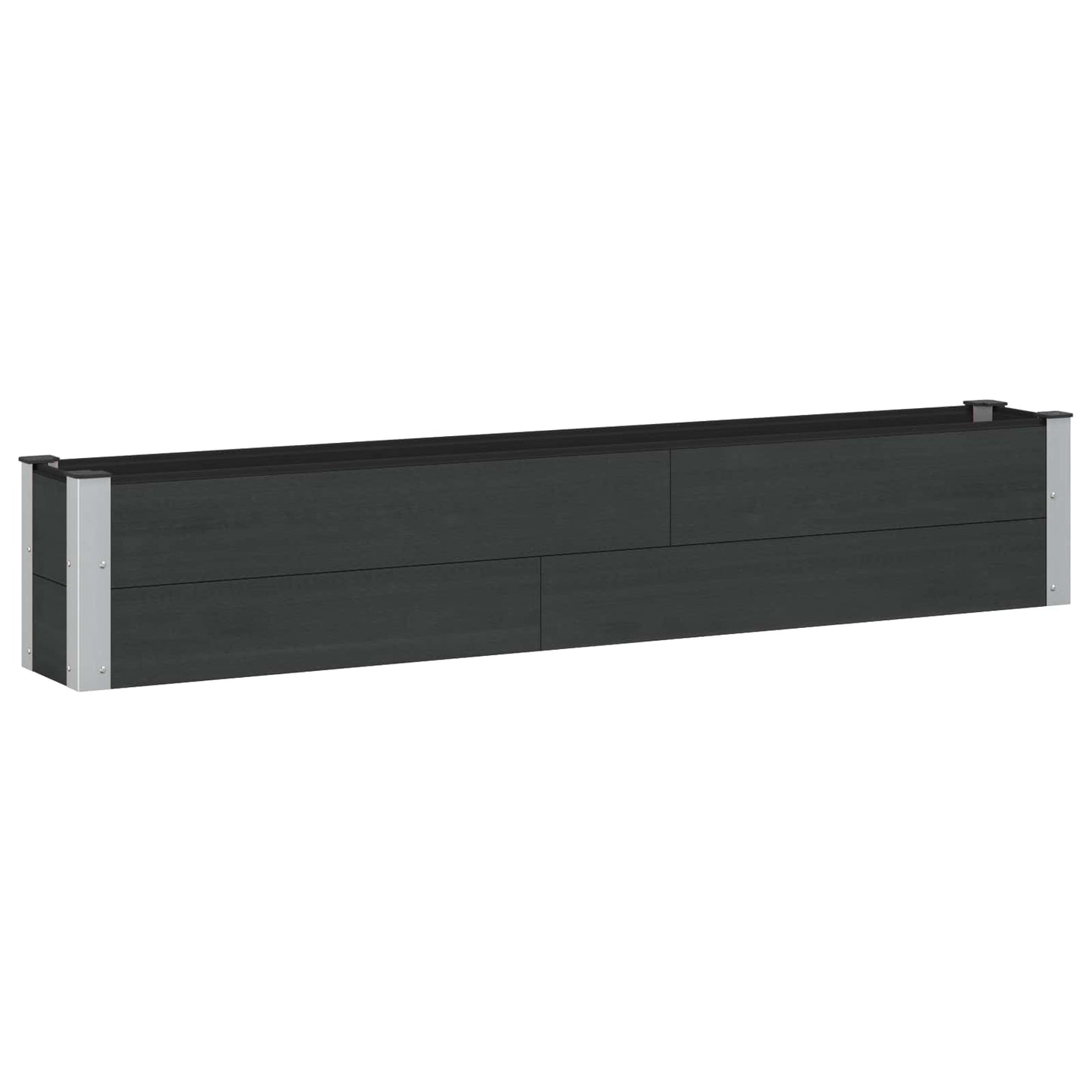 Letto rialzato da giardino Nero 200 x 30 x 36 cm | homemem39