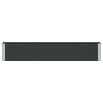 Letto rialzato da giardino Nero 200 x 30 x 36 cm | homemem39