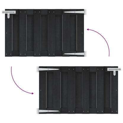 Cancello da giardino 100 x 60 cm WPC e Alluminio Nero | homemem39